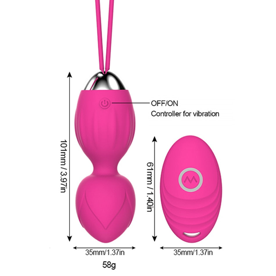 Vaginal Tight Balls Remote Control Kegel Balls Vibrator Geisha Ball Vibrating Egg Silicone ben Wa Ball Adults Sex Toys For Woman - sextoysok
