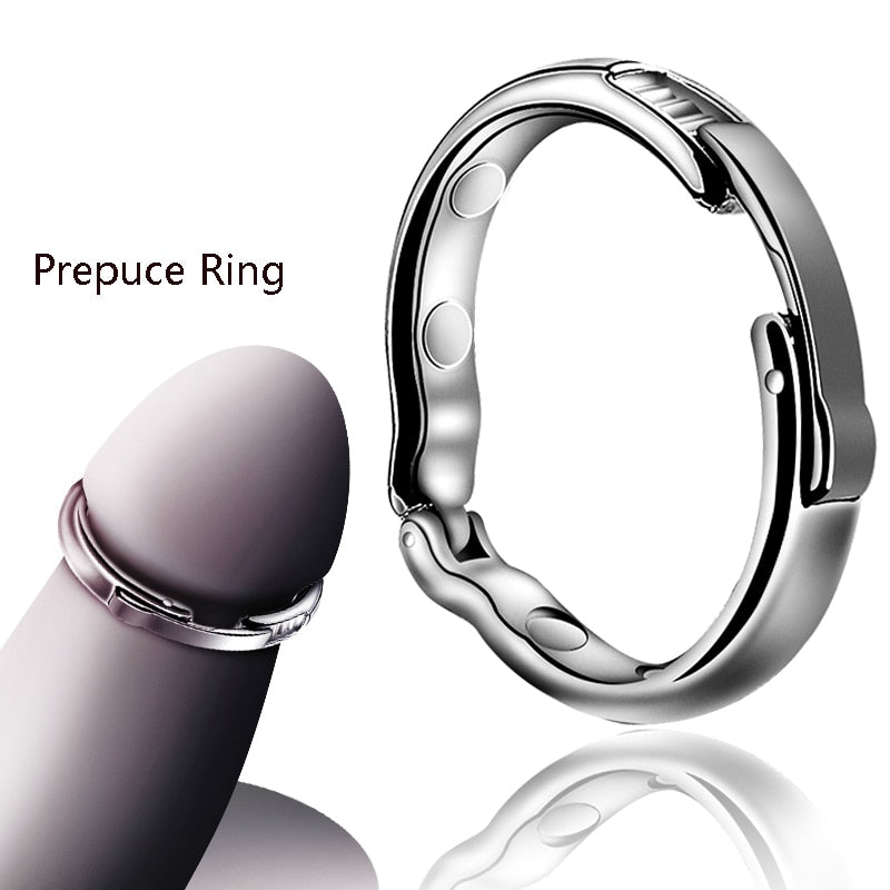 Magnet Cock Ring Metal Penis Sleeve For Male Extender Penis Enlargement Condoms Sex Toys Intimate Goods Ring On The Penis - sextoysok