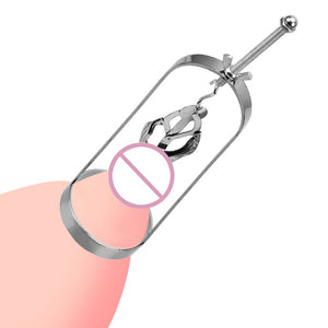 Torture Play Clamps Adjustable 1 Pair Breast massage Retention Device Metal Nipple Clips Nipple Stimulator Bondage - sextoysok