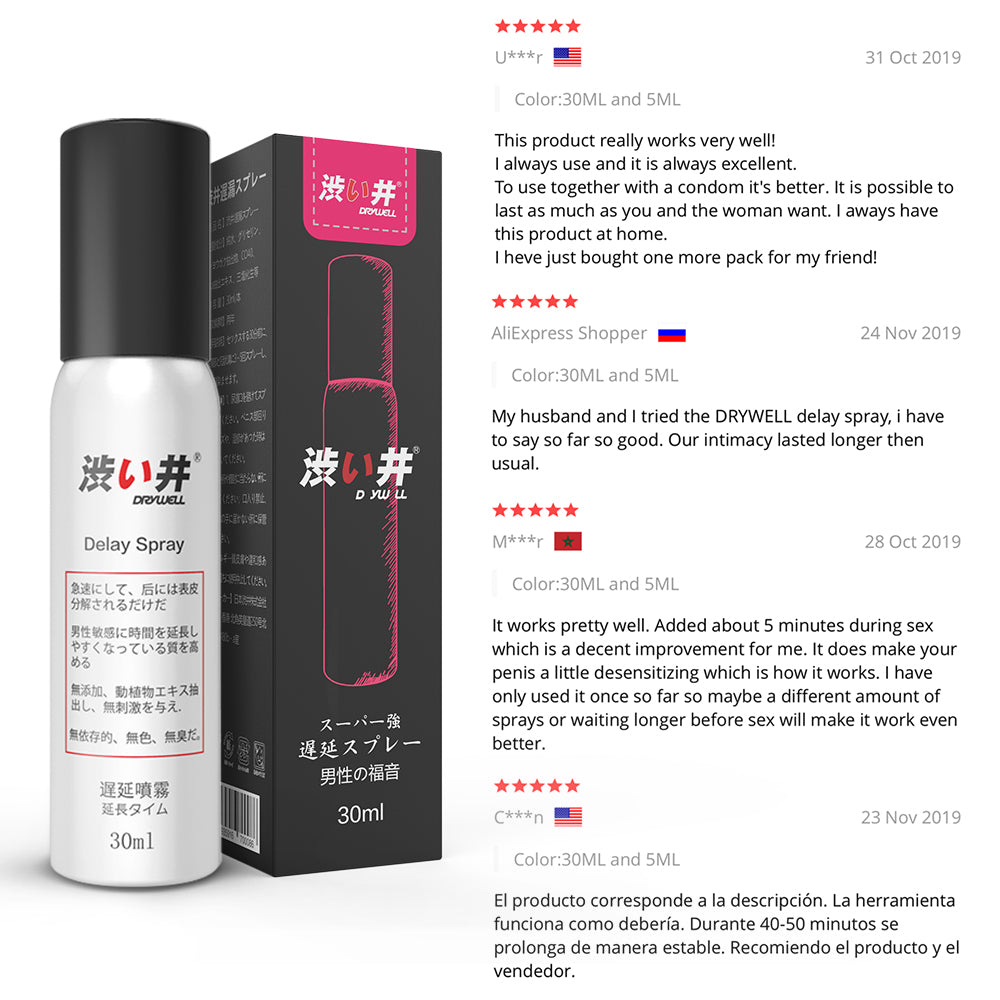 30ML+5ML Sex Delay Spray for Men Non-Numbing Male Delay Ejaculation Sex Spray Man Prolong Sprays Penis Premature Ejaculation (30ML and 5ML) - sextoysok