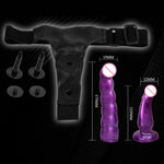 Double Dildo Strap on Bullet Vibrator Adult Sex Toys For Women Ultra Elastic Harness Strapon Dildos Lesbian Couples Sex Product - sextoysok
