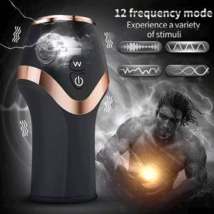 12 Speed Vibration Modes Thrusting Automatic Masturbator With Multiple Modes USB Chargeable Realistic Vigina Sex Toys For Man - sextoysok