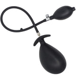 Oversized Silicone Anal Plug Inflate Butt Expandable Anal Dilator Air-filled Large Pump Dildo Sex Balls Toys For Women Men Gays (Black) - sextoysok