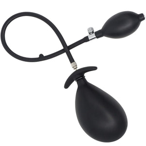 Oversized Silicone Anal Plug Inflate Butt Expandable Anal Dilator Air-filled Large Pump Dildo Sex Balls Toys For Women Men Gays (Black) - sextoysok