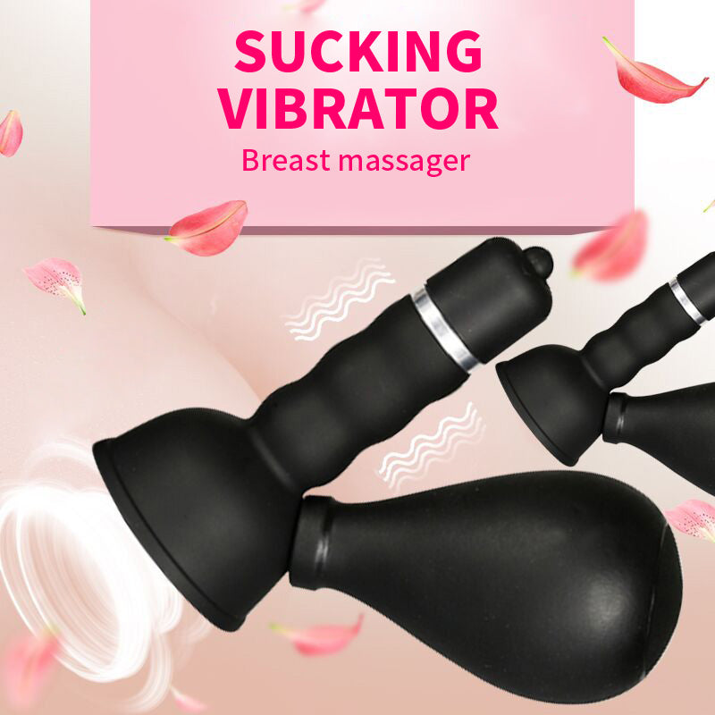 New Oral Licking Tongue Stimulating Breast Vibrator Nipple Sucking Vibrator Clitoral Stimulator Body Massager Sex Toys for Woman (Black) - sextoysok