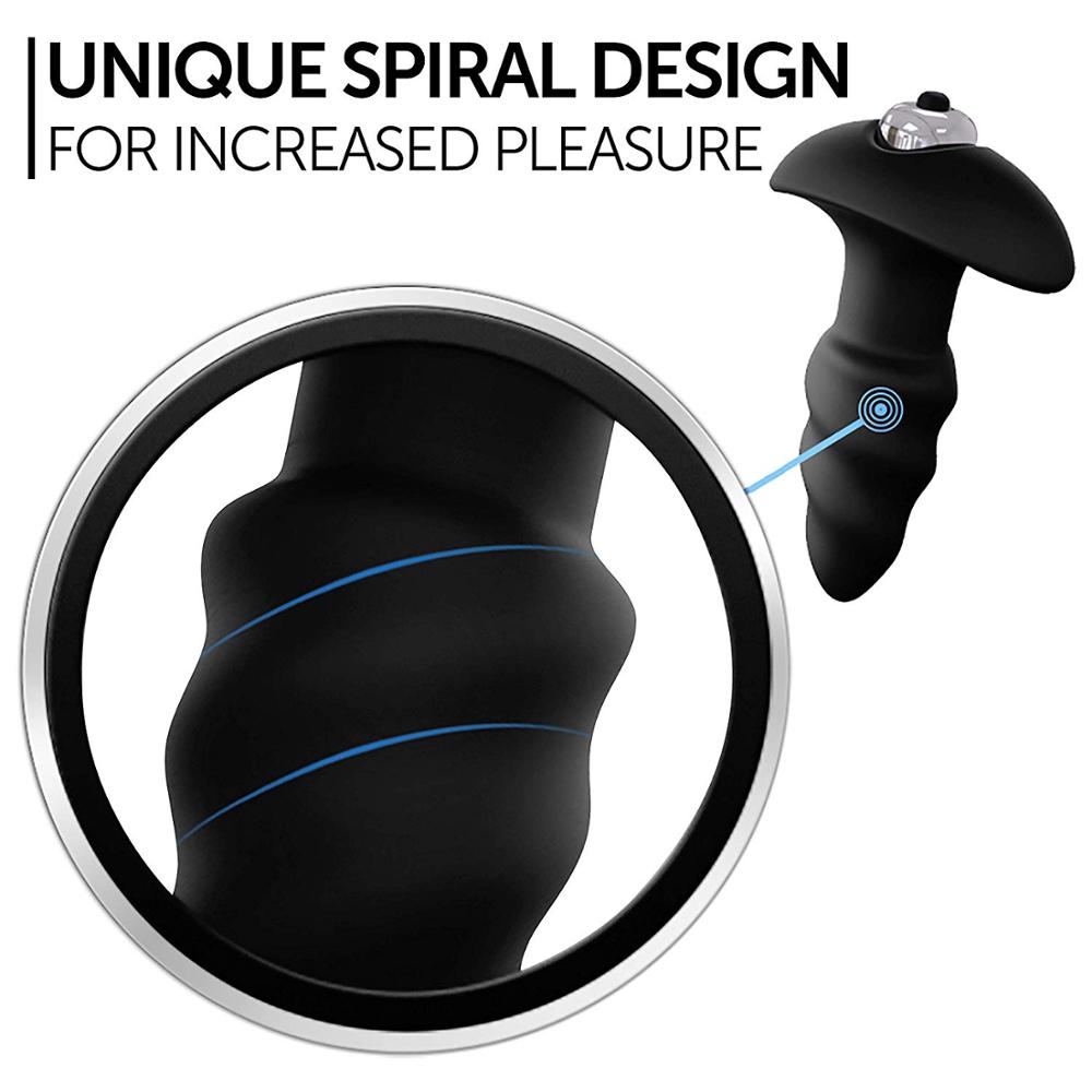 PHANXY Vibrator Male Anal Plug Medical Soft Silicone Anal Cork With Vibration 7 Speed Butt Plug Adult Sex Toys For Women Couples - sextoysok