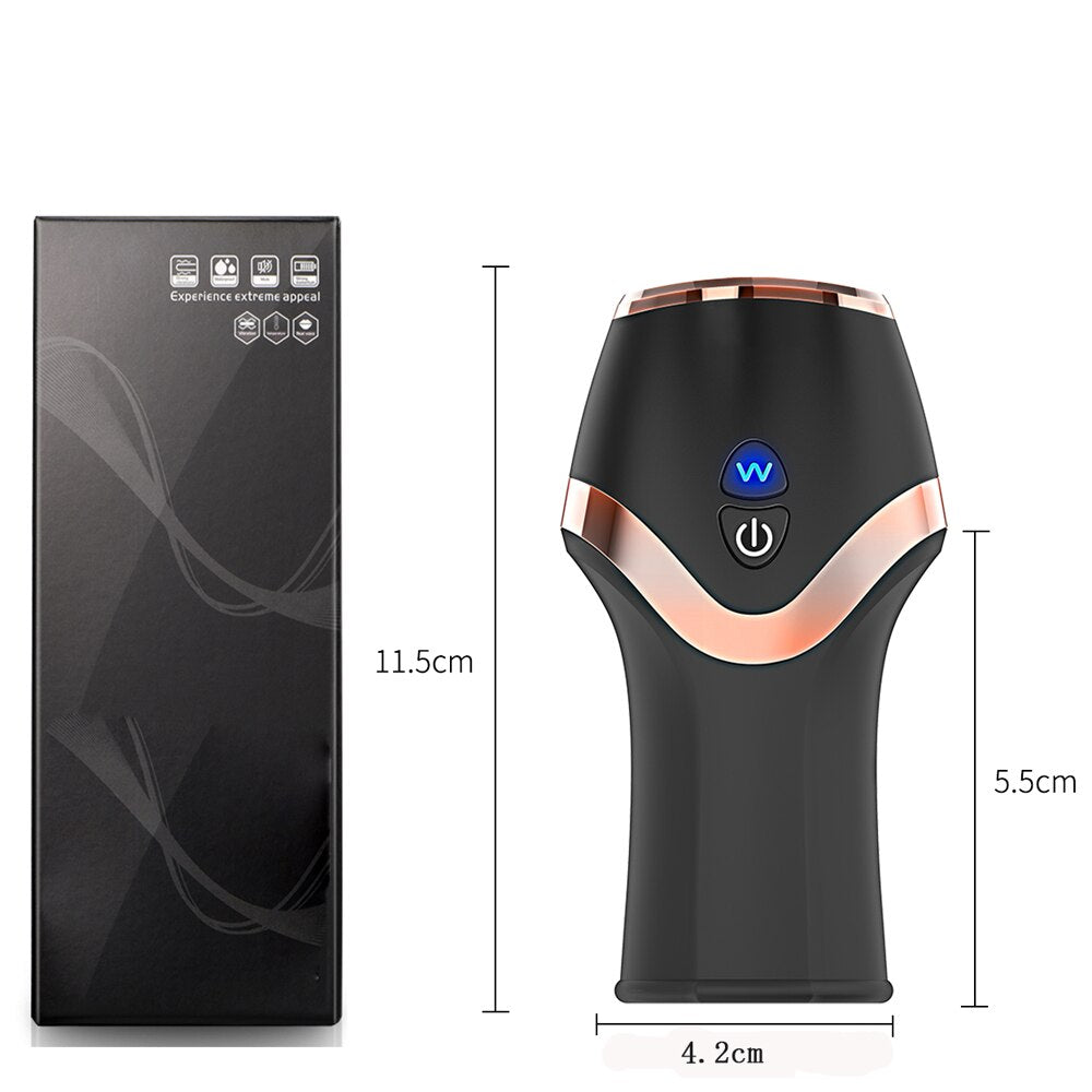 12 Speed Vibration Modes Thrusting Automatic Masturbator With Multiple Modes USB Chargeable Realistic Vigina Sex Toys For Man - sextoysok