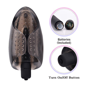 Penis Weights Exercise Penis Enlargement Penis Vibrating Nozzle Suck Dick TPE Male Sex Aids Sex Toys for Men (Black) - sextoysok