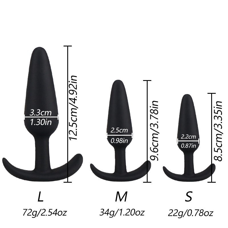 DOPAMONKEY black Silicone Butt Plug With 10 speed Vibrator Anal Plug Sex Toys For Woman Men Anal Dilator Adult sex for couples - sextoysok