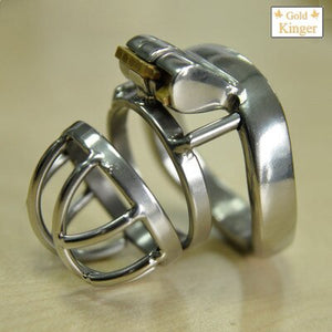 Chastity belt male male chastity stainless steel ball stretcher sex ring for men male chastity device A273 - sextoysok