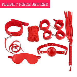 Sex Toys for Couples Handcuffs Whip Nipples Clip Blindfold Mouth Gag Adult Sex Toys Kit Sm Bondage Toy Flirt Games for Couples - sextoysok