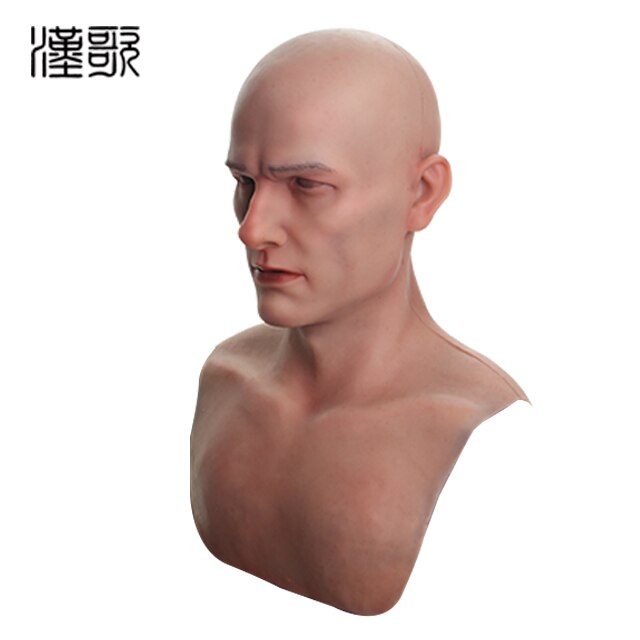 2019 New style male silicone mask Bell for cosplay partys drag queen masking masquerade full head masks - sextoysok