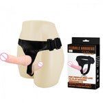 Double Dildo Strap on Bullet Vibrator Adult Sex Toys For Women Ultra Elastic Harness Strapon Dildos Lesbian Couples Sex Product - sextoysok