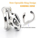 CHASTE BIRD KIDDING ZONE 2020 New Metal Openable Ring Design Male Chastity Device Penis Ring Vent Hole Cock Cage Sex Toys - sextoysok
