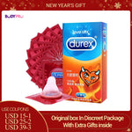 Durex Condoms 10/20/30 Ultra Thin Love G Spot Condoms Natural Latex Lubricant Flowers Condones Delay Ejaculation Men's Sex Toys - sextoysok