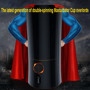 HESODA New Masturbation Cup Electric Double Rotation Up To 21 CM Multiple Mode Stimulation Sex Toys For Men Products For Adults (Black) - sextoysok