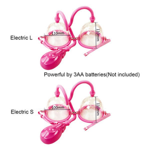Electric/Manual Breast Massager Vacuum Cup Vibrating Breast Enlarge Enhance Nipple Sucker Breast Massager Pump With Retail Box - sextoysok