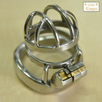 Chastity belt male male chastity stainless steel ball stretcher sex ring for men male chastity device A273 - sextoysok