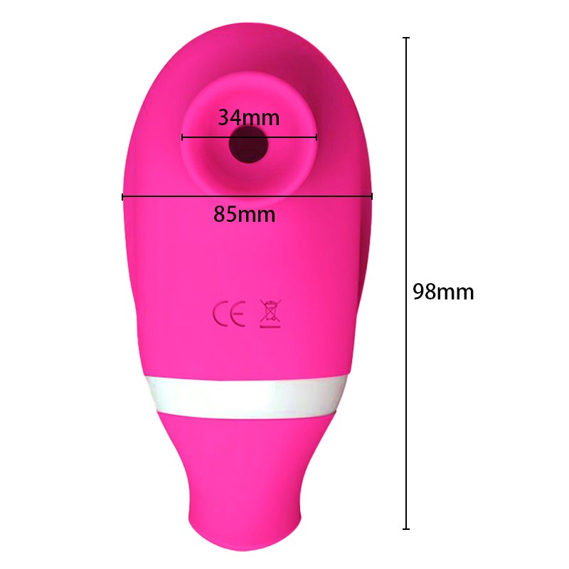 Sucking Vibrator Sucker for Clitoris Tongue Licking Stimulator Nipple Vibrating G Spot Vaginal 7 Modes Flirt Sex Toys for Women (Rose Red) - sextoysok