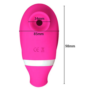 Sucking Vibrator Sucker for Clitoris Tongue Licking Stimulator Nipple Vibrating G Spot Vaginal 7 Modes Flirt Sex Toys for Women (Rose Red) - sextoysok
