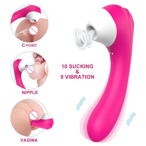 Clitoris Stimulator With 10 Suction Modes Air Pulse Pressure Wave Technology Waterproof Re-Chargeable Sex Toys For Women Couple - sextoysok
