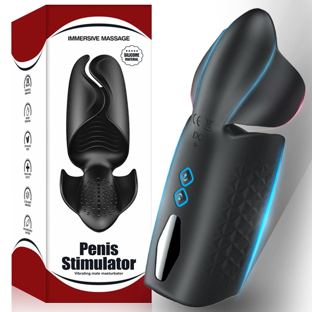 Blowjob Male Masturbator Penis Sex Toy for Men Electric Pulse Vibrator Penis Endurance Delay Lasting Trainer Masturbation Cup - sextoysok