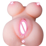 1kg Pussy 4D Vagina Breast-Feeding Soft Male Masturbator Passion Cup Cock Massager Sex Toys for Men (Flesh) - sextoysok