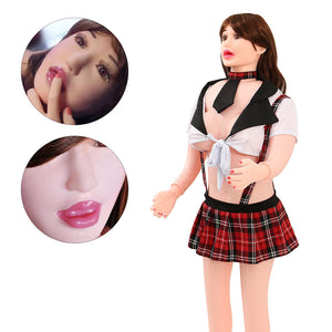 160cm Inflatable Sex Doll Male Masturbation With Vagina Anal Oral Sex Toys For Men Adults Products Toys Sex Shop (Flesh) - sextoysok