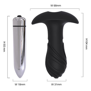 PHANXY Vibrator Male Anal Plug Medical Soft Silicone Anal Cork With Vibration 7 Speed Butt Plug Adult Sex Toys For Women Couples - sextoysok