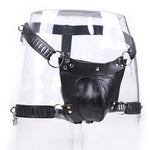 Male Chastity Lock Pants Men's Locked PU Underwear Cock Cages Ring Virginity Lock Belt Sex Toy for Man Adult Sex Game - sextoysok