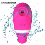 Sucking Vibrator Sucker for Clitoris Tongue Licking Stimulator Nipple Vibrating G Spot Vaginal 7 Modes Flirt Sex Toys for Women (Rose Red) - sextoysok