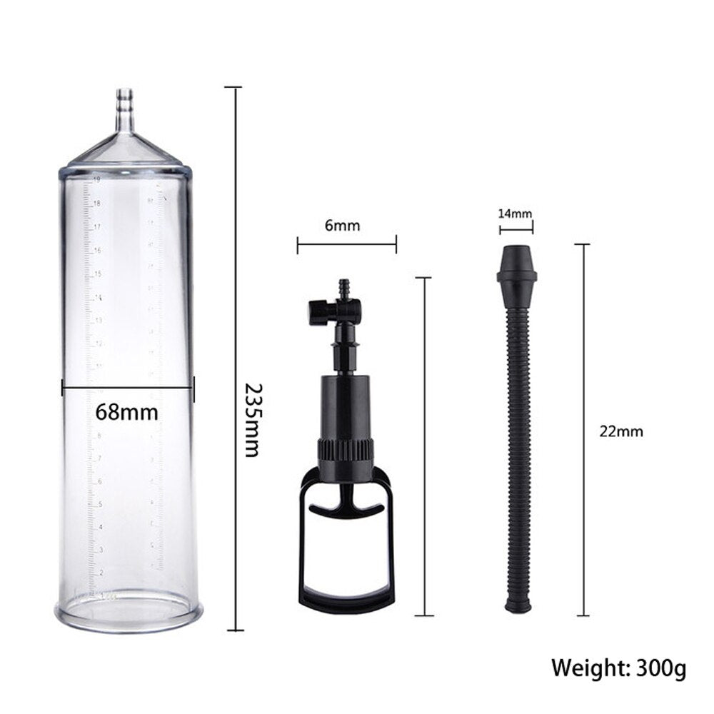 Dick pump with 3 color silicone sleeve, Effective penis enlargement pump, Erection penis extender phallosan penile pump sex toys - sextoysok