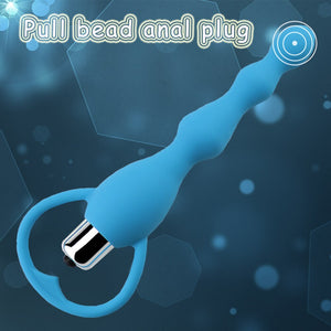 Anal Plug Sex Toys for Women Rear Court Silica Gel Vibration Pull Beads Anal Vibrator Anal Plug Beads for Sex Game Sex Product - sextoysok