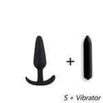 DOPAMONKEY black Silicone Butt Plug With 10 speed Vibrator Anal Plug Sex Toys For Woman Men Anal Dilator Adult sex for couples - sextoysok
