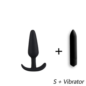 DOPAMONKEY black Silicone Butt Plug With 10 speed Vibrator Anal Plug Sex Toys For Woman Men Anal Dilator Adult sex for couples - sextoysok