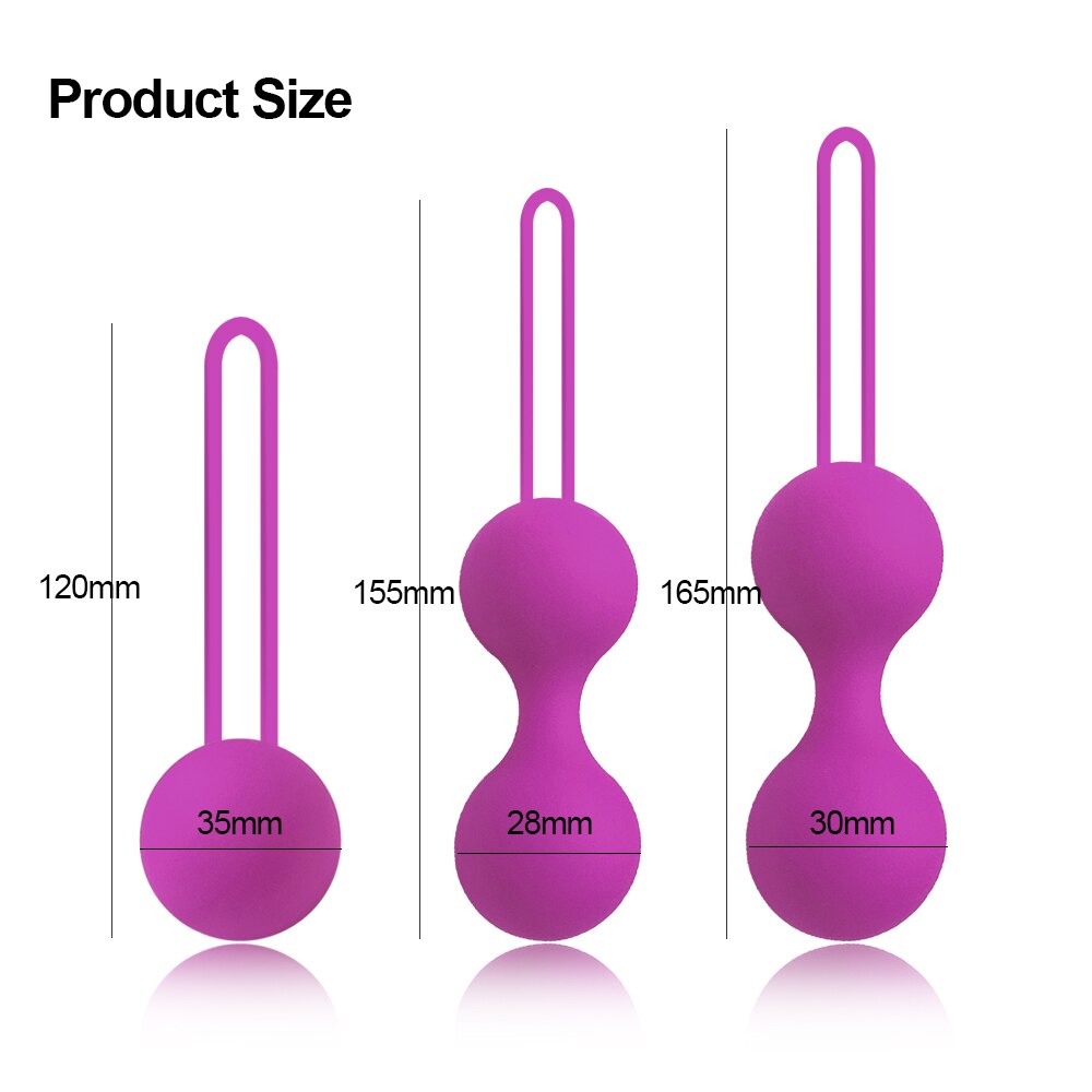 Silicone Vagina Shrinking Ball Sex Toys for Woman Kegel Motion Ball Vagina Tighten Exercise Geisha Ball Chinese Balls for Women - sextoysok