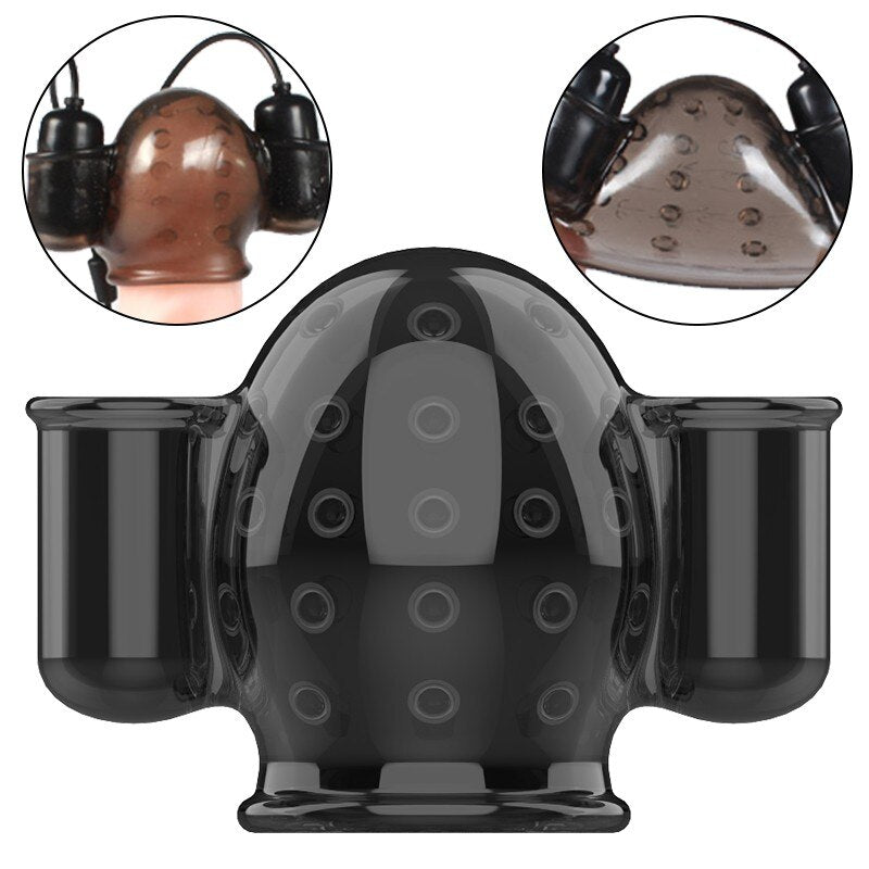 Glans Vibrator Glans Massage Sex Toys for Men Delay Lasting Trainer Sex Toys for Male Masturbation Ghost Exerciser Sex Shop - sextoysok