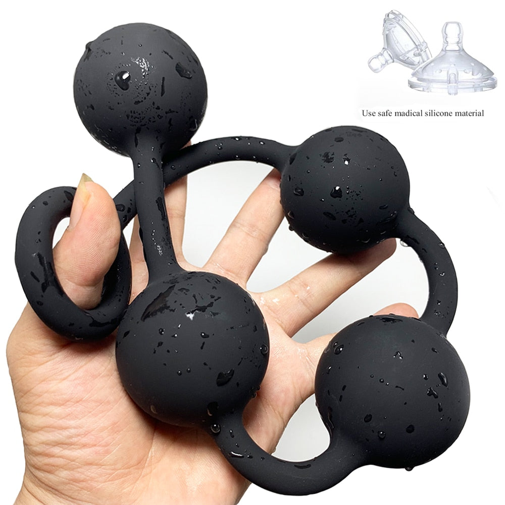 Silicone Butt Plug Anal Balls Sex Toys for Adults Woman Men Gay Large Anal Beads Anus expander buttplug Erotic sextoyse Products - sextoysok