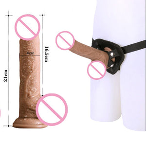 Huge Faloimitator Realistic Dildo Vibrator for Women Strapon Phallus Thick Silicone Penis With Suction Cup Sex Toys for Adults - sextoysok