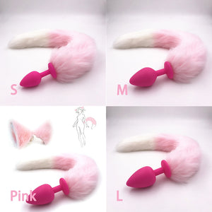 Silicone Plug Fox Tail butt plug and lovely ears anal Sex Toy for women Adult Games Sex Products and dildo vibrator - sextoysok