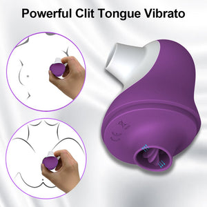 Sucking licking G Spot Vibrator Sex Toys for Woman Adults Nipple Clit Sucker Clitoris Stimulator Tongue Oral Sex Suction Blowjob - sextoysok