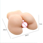 Meselo Realistic Vagina&Big Buttocks Realistic Pussy Male Masturbator Elastic Material Silicone Sex Doll Erotic Sex Toys for Men (Flesh) - sextoysok