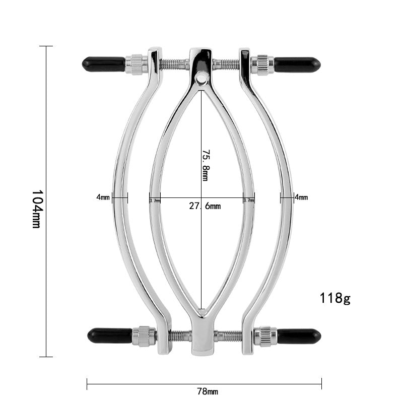 Metal Female Clitoris Clamp With Leash Chain G-point Stimulation Vagina Sex Toy - sextoysok