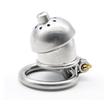 stainless steel Male Chastity Device Anti off version short paragraph with male chastity lock silicone catheter sex toys bondag - sextoysok
