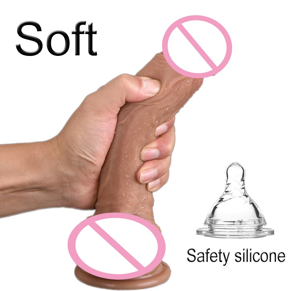 Huge Faloimitator Realistic Dildo Vibrator for Women Strapon Phallus Thick Silicone Penis With Suction Cup Sex Toys for Adults - sextoysok