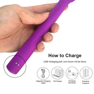 Powerful Waterproof G spot Vibrator Sex toys for Woman Soft Silicone Rechargeable Clitoris Stimulator Massage Toys for Adults - sextoysok