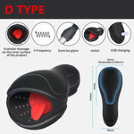 Blowjob Sex Toys for Men Deep Throat Male Masturbator Automatic Penis Pump Vibrators Tongue Licking Glans Massager Sex Shop - sextoysok