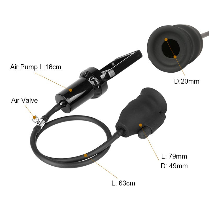 10 Modes Glans Exerciser Penis Pump Vibrator Penis Enlargement Cock Trainer Sex Toys for Men Masturbator Penis Ring (Black) - sextoysok