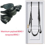 sex swing harness For Women Hanging On Door Trapeze Restraint Belt Adult SM Slave BDSM bandage restraints leg spreader sex toys (Black) - sextoysok