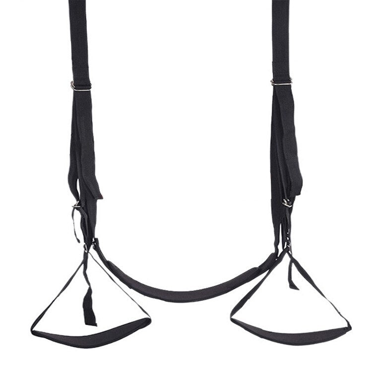 Sex Swing Door Swing Sexy Bondage Door Slam Adult SM Game Fetish Bondage Leg Open Spreader For Women Men Couple Chairs Hanging (Black) - sextoysok